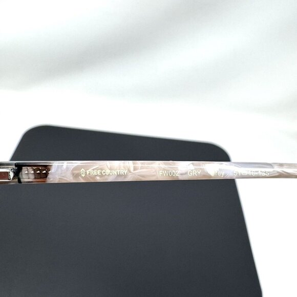 Free Country Eyeglasses FW002 GRY Grey Frames 51 [] 16 135 Flex Hinges - Picture 5 of 12